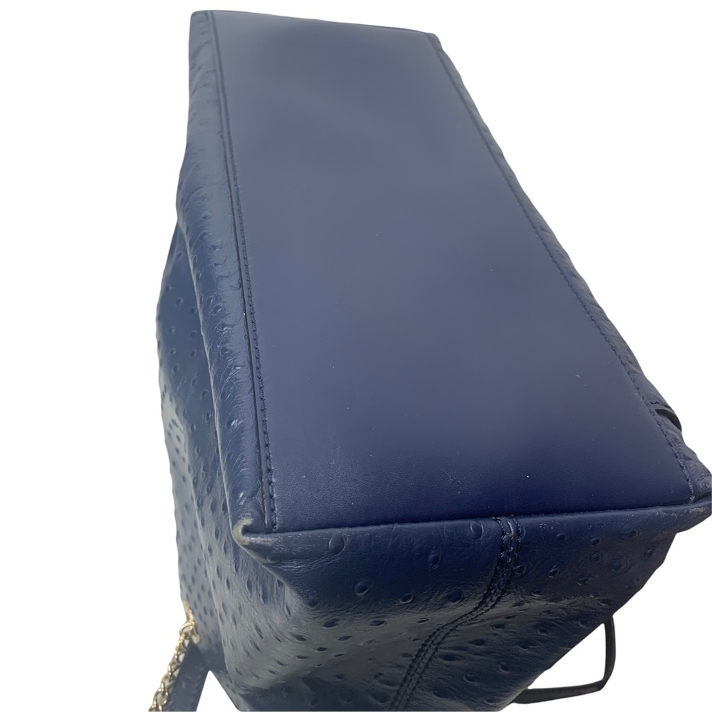 Kate Spade a la vita ostrich halsey Large Navy Leather Bag - Picture 10 of 16